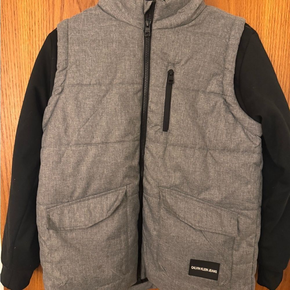 Calvin Klein Jeans Gray Puffer Vest